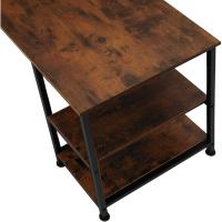 Mesa para despacho, Mueble de Oficina, Mesa ejecutiva Estilo Industrial (Madera Industrial Oscura, rústica) - details 6