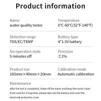 Probador de calidad del agua 3 en 1, medidor Digital de alta precisión TDS/EC/temperatura para piscinas, Detector de calidad del agua de acuario con voz - details 17