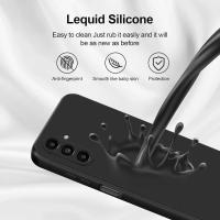 Para Samsung Galaxy S24 Plus S23 S22 S21 S20 Ultra S24 Plus funda S23FE A16 A06 A05 A25 A55 5G funda trasera de silicona negra para teléfono - details 1