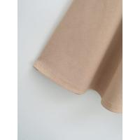 Vestido básico de manga corta de color sólido ajustado de estilo europeo y americano para mujer con cintura y cuello medio alto delgado Empalme de una palabra falda de swing grande - details 13