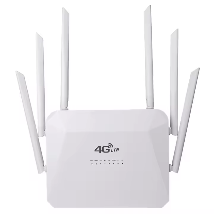 Enrutador inalámbrico 4G de 300Mbps, 6 antenas externas, LTE, CPE, CAT4, WIFI, ranura para tarjeta SIM, punto de acceso inalámbrico 4G, enchufe de la UE - 1