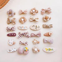 4 pzas/juego de dibujos animados Clips de pelo princesa pinzas de niña primavera otoño cálido Color de pelo accesorios - details 0