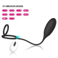 3 en 1 masajero de próstata vibrando anillo de polla enchufe anal con mini bala estimulador de la piel control remoto juguetes sexuales masculinos 18+ - details 5