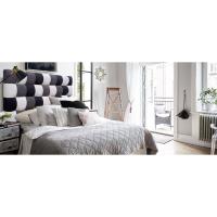 Cabecera de cama tapizada en polipiel para dormitorio, medidas para niños, juveniles y matrimonio, tapizada, acolchada (150x70, blanco) - details 12