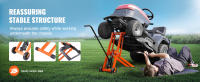SucceBuy Elevador para cortacésped - Capacidad de 500 libras, gato hidráulico, acero al carbono sólido para tractores y cortacésped de giro cero, naranja - details 3