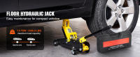 SucceBuy Gato de piso de perfil bajo de 1,5 toneladas, gato hidráulico de hierro resistente para automóvil, bomba de elevación rápida, rango de elevación de 4,7 "-12,1", amarillo - details 0