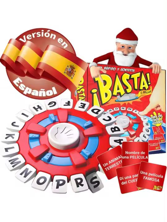 Basta Juego de Mesa en Español, Tormenta de Palabras Juego de Mesa, Juegos de Viaje, Fiesta, Juego de Mesa Dinámico para Familia y Amigos, Juegos de Jartas - 1