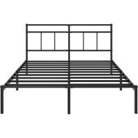 Elias 135x190 cm - Somier de Metal con cabecero - Altura 30 cm - Cama con somier de láminas de Metal - Fácil Montaje - Espacio de Almacenamiento Debajo de la Cama - Diseño Moderno - Negro - details 9