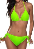 Traje de baño de vacaciones casual de bikini de tres puntos dividido para mujer profesional - details 13