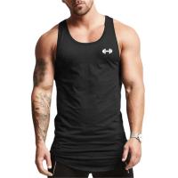 Camiseta sin mangas de entrenamiento para hombre, prenda de vestir, transpirable, fina, informal, de verano - details 1