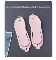 Zapatillas de viaje plegables portátiles para mujer, chanclas de playa antideslizantes, diseño desmontable, baño de natación estampado transpirable - details 3