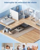 Lámpara Ventiladora LED con Control Remoto Ventilador de Techo Silencioso, 3 Colores Ajustables, Fácil Instalación, Ideal para Dormitorio y Sala de Estar, Diseño Moderno y Eficiente - details 10