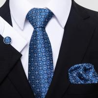 Juego de pañuelos y gemelos florales, corbatas de moda para hombre, 4 piezas - details 0
