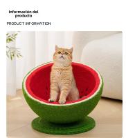 Rascador para Gatos en Forma de Sandía con Cama y Juguete - Árbol para Gatos Todo en Uno, de Gran Tamaño y Uso para Todas las Estaciones - details 7