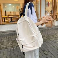 Mochila versátil de nailon para estudiantes, bolso de ordenador de gran capacidad, impermeable, lavable, Unisex, color negro, gris, blanco y rojo - details 0