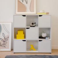 Estantería de Madera, Librería con Puerta y Compartimentos Abiertos, Mueble almacenaje, Organizador,en Color Natural de 119x29x59 cm para Estudio,Dormitorio,Salón, Oficina y Biblioteca - details 42