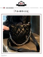 Marca Hong Kong textura avanzada2025Nueva bolsa de cubo bandolera con diseño de diamantes de alto sentido a la moda - details 10
