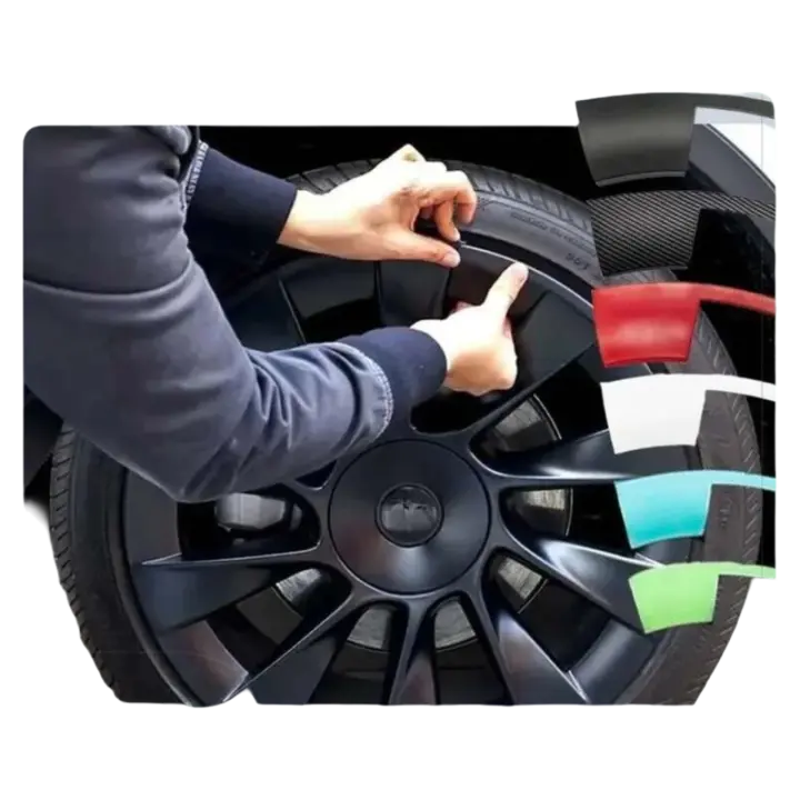 Para Tesla Model Y 2024 20/21 pulgadas tapas de cubo parche cubierta luminosa coche ABS Protector de rueda piezas externas de automóvil - 1