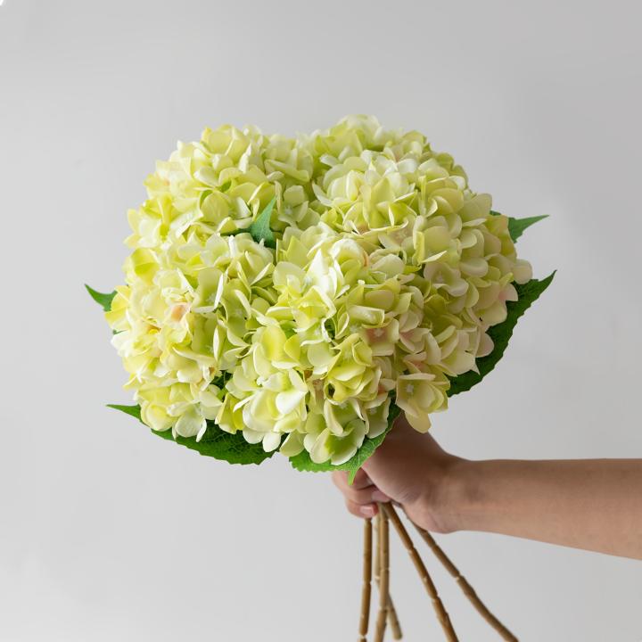 6 hortensias artificiales realistas grandes de color rosa, flores totalmente simuladas de 18,5 pulgadas, se pueden utilizar para ramos, centros de mesa, decoración interior del hogar, centros de mesa de boda al aire libre, oficina, decoración de granja, r