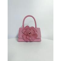 Bolso Messenger de Cuadrado Pequeño con Cadena de Flor Rosa de Diamantes de Imitación Brillantes - details 20