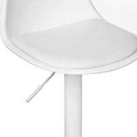 Juego de 2 taburetes de bar regulables en altura, color blanco, D 45 x H 103 cm - details 5