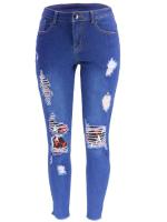 Vaqueros rasgados de cintura alta para mujer, pantalones cortos elásticos, moda coreana - details 6