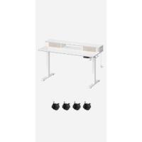 Archivador Móvil con 2 Cajones, Archivador de Oficina con Ruedas, Compartimento Abierto, Marco de Acero, Estilo Industrial, Marrón Rústico y Negro Tinta OFC71X - details 19