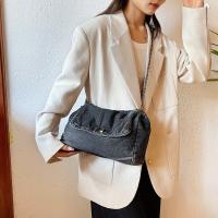 Bolso de hombro versátil y elegante de moda 2015 con correa de cadena - Casual, azul y blanco, gran capacidad, correa fija, forro de poliéster, bolso de mano - details 4