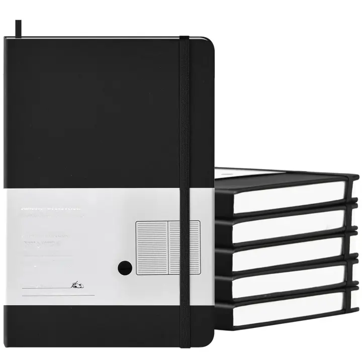 Paquete de 6 cuadernos B5, cuadernos de composición con rayas universitarias, diarios clásicos con tapa dura - 1