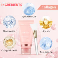 Mascarilla de colágeno para la noche con cepillo de gelatina, mascarilla de tratamiento nocturno hidratante profunda para todo tipo de piel - details 4
