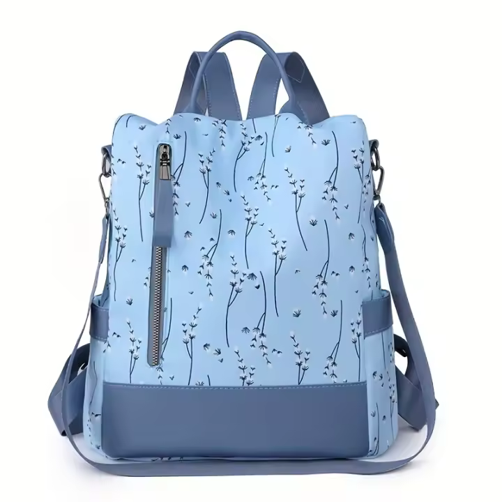 Mochila Mujer Oxford Negra, Antirrobo, Multiusos, Estudiantes, Outdoor - 1