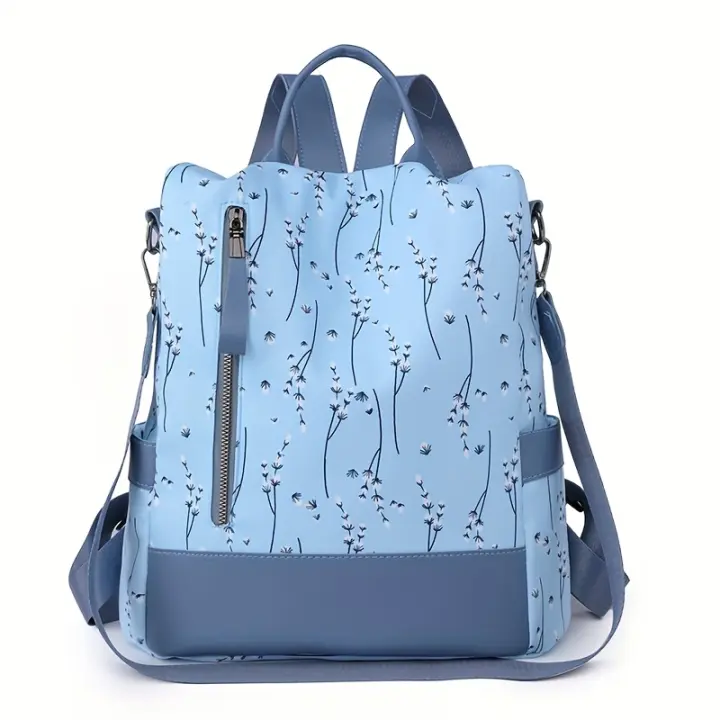 Mochila Mujer Oxford Negra, Antirrobo, Multiusos, Estudiantes, Outdoor - 1