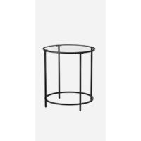 Centro Redonda, Mesa de Cristal con Marco de Acero, Mesa de Salón, Mesa de Café, Negro LGT021B01 - details 10