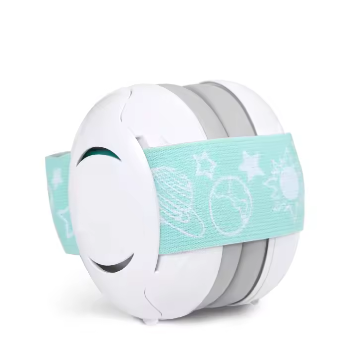 Auriculares con cancelación de ruido para bebés, orejeras de protección auditiva para bebés, diadema elástica, regalo de viaje para avión recién nacido - 1