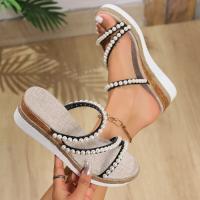 zapatos de zapatilla de tacón de cuña de verano para mujer - details 3