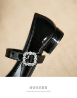 Zapatos planos de tacón bajo con punta de diamantes de imitación, zapatos de mujer - details 6