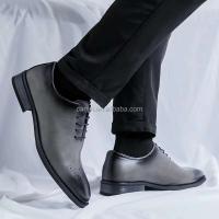 Nuevo vestido de zapato de lujo de cuero para hombre, talla 46, con cordones, zapatos de boda deportivos puntiagudos, moda de fábrica de Wenzhou - details 1