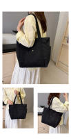 Bolso de mujer de lona de gran capacidad bolso de mano bolso de hombro estudiante universitario bolso versátil bolso de viaje multibolsillo - details 13