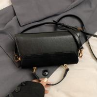 1 bolso elegante de poliéster negro para mujer, bolso cruzado de color sólido con cierre giratorio, correa ajustable, resistente a los arañazos y al desgaste, ideal para ir de compras, citas, viajes de trabajo, bolso pequeño - details 5