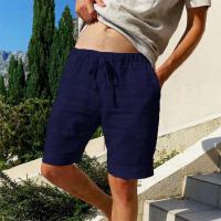 Nuevos Shorts De Algodón Y Lino Para Hombre Verano Transpirables Pantalones De Playa Estilo Hawaii Color Sólido Fitness Streetwear Talla S-3XL - details 1