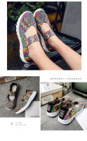 Verano Mujer transpirable caminar correr deporte mujeres zapatos tejidos antideslizantes hechos a mano tejido zapatos planos ligeros zapatos de madre - details 20