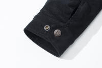 MAGCOMSEN-chaquetas de pana para hombre, abrigo Vintage forrado de lana Sherpa, grueso, cálido, con múltiples bolsillos, informal, de mezclilla, para invierno - details 4