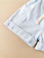 Conjunto de camiseta de verano con parche de helado para niño, versión coreana, conjunto de dos piezas con top de cuello redondo de algodón para bebé - details 10