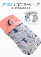 Saco de dormir cálido para recién nacidos de doble propósito engrosado de otoño e invierno de algodón puro - details 1