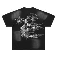 2025 Camisas casuales básicas de moda de verano, camisetas holgadas de algodón puro para hombres y nuevas camisas de manga corta para parejas con estampados de logotipos en la parte delantera - details 1