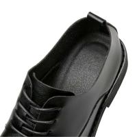 Zapatos formales de cuero informales para hombre, antideslizantes de goma sólida, suela suave y cómoda, fibra ultrafina de negocios - details 5