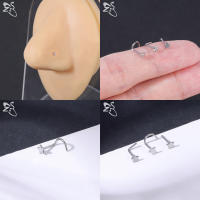 ZS-perno de Nariz de cristal CZ para hombres, forma de cruz de abeja de corazón, 316L retenedor de Pin de acero inoxidable, joyería de Piercing de fosa nasal en forma de L, 20g, 1 pieza - details 11