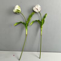 Diseño de escena, ramas de tulipán artificiales de PU, Festival de tacto Real, tallo de tulipán rococó, recuerdo de fiesta de flor de tulipán de imitación hecho a mano - details 2