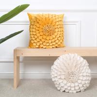 Fundas de cojín de flores 3D de estilo clásico, fundas de almohada decorativas hechas a mano para sofá, sofá, dormitorio, sala de estar, 18x18 pulgadas, 1 unidad - details 1