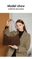 Bolso de cuero de vaca de gamuza, bolso tote de alta calidad, gran capacidad, bolso de hombro de cuero genuino para viajeros - details 10